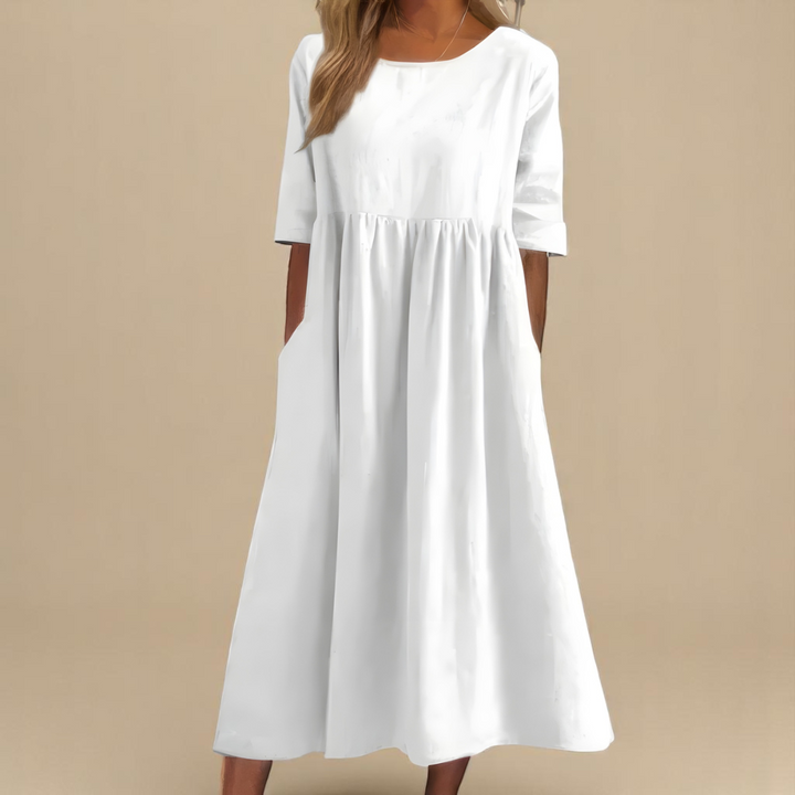 Laure | Light and Flowing Short-Sleeved Dress