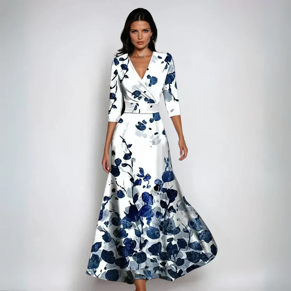 Leviana™ | Elegant Floral Wrap Dress