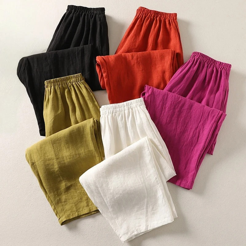 ALISA COMFORTABLE LINEN PANTS