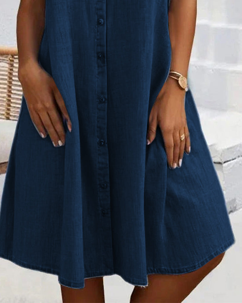 Elise  | Casual Denim Shirt Dress