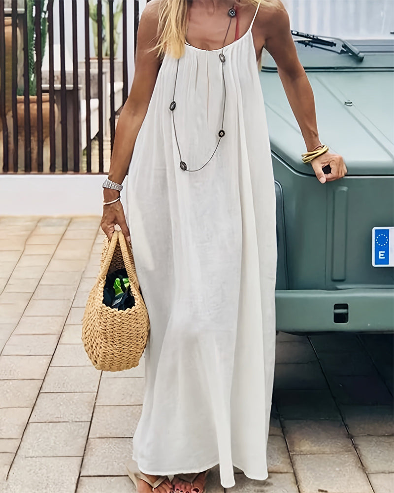 Coraline™ | Solid Colour Backless Cami Dress