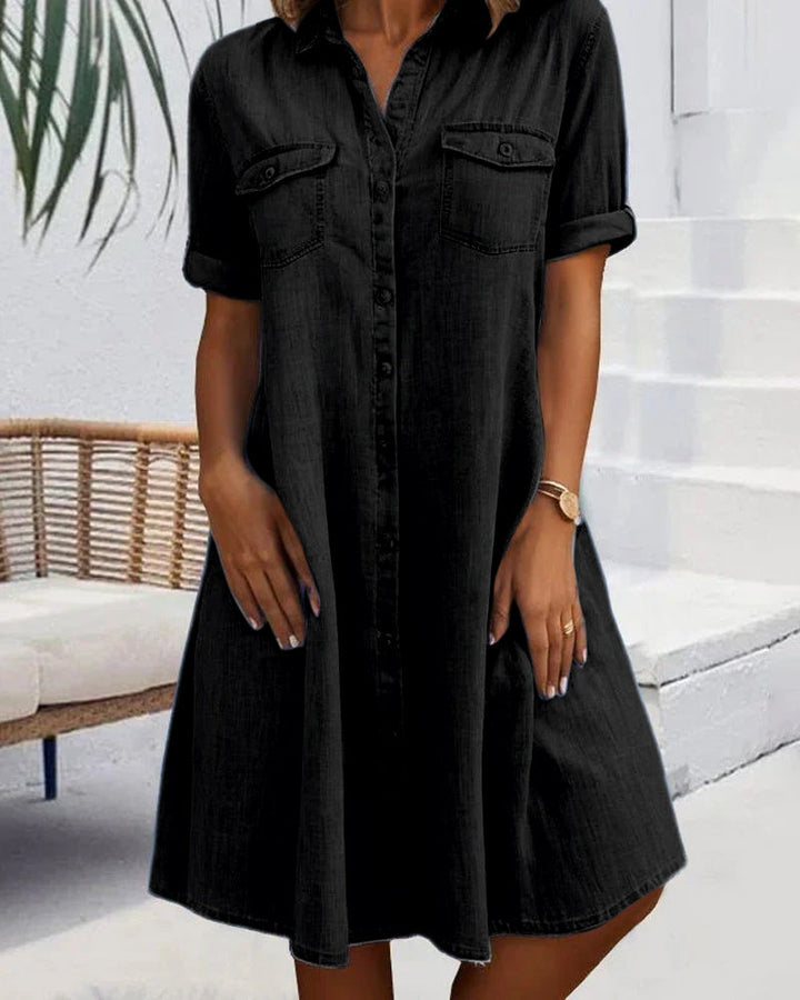Elise  | Casual Denim Shirt Dress