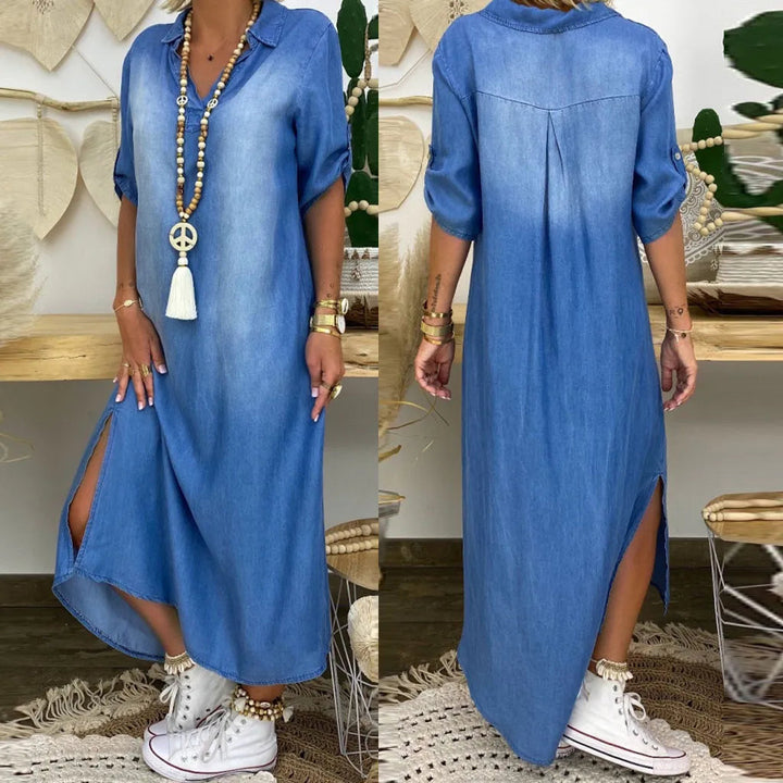 LEA™ |Long Denim Style Dress