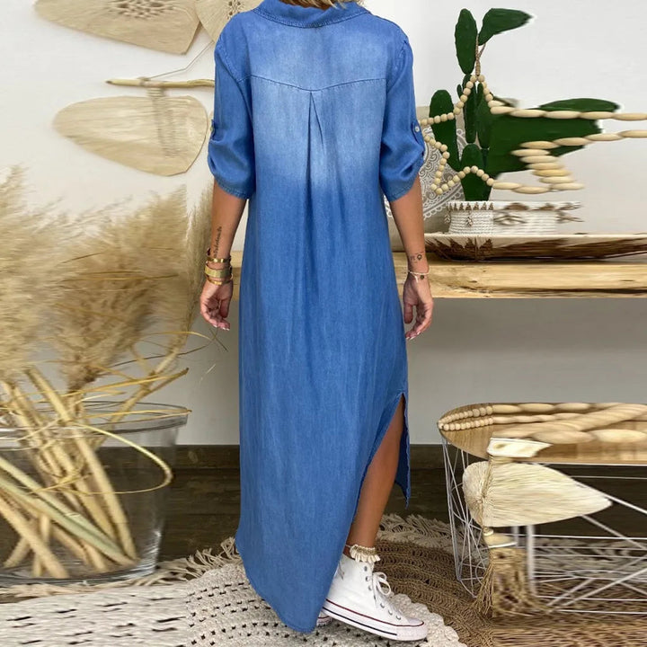 LEA™ |Long Denim Style Dress