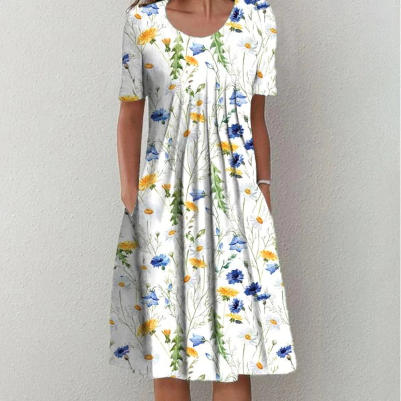 Leviana™ | Elegant and Casual Floral Dress with Pockets