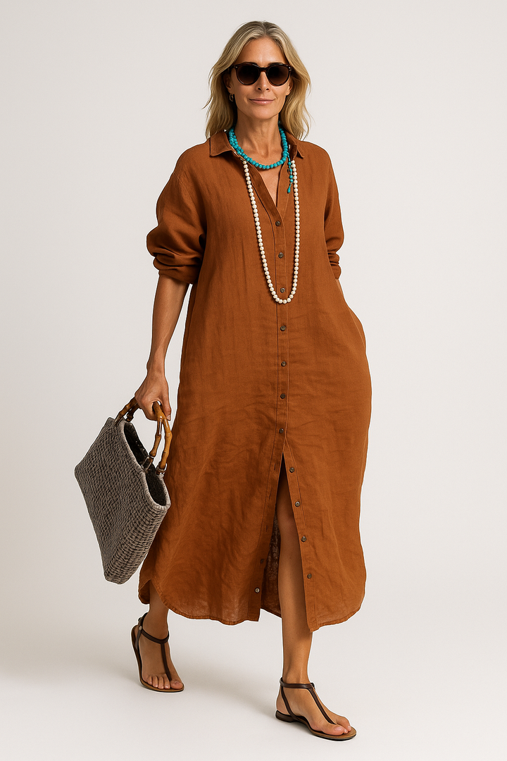 Elise | Loose Linen Dress