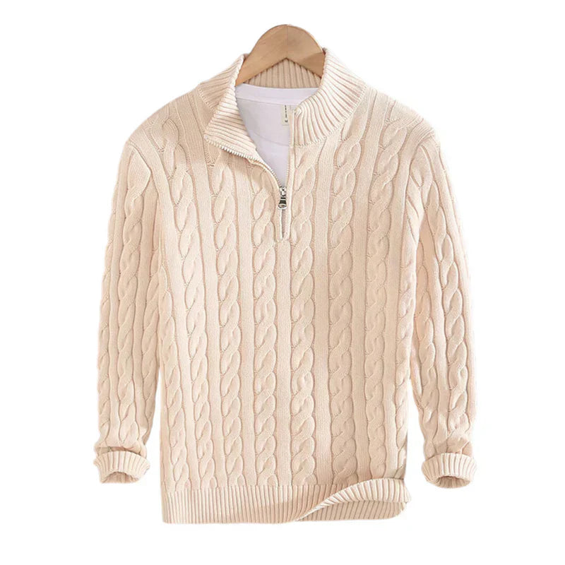 Corven | Quarter-Zip Cable Knit Sweater