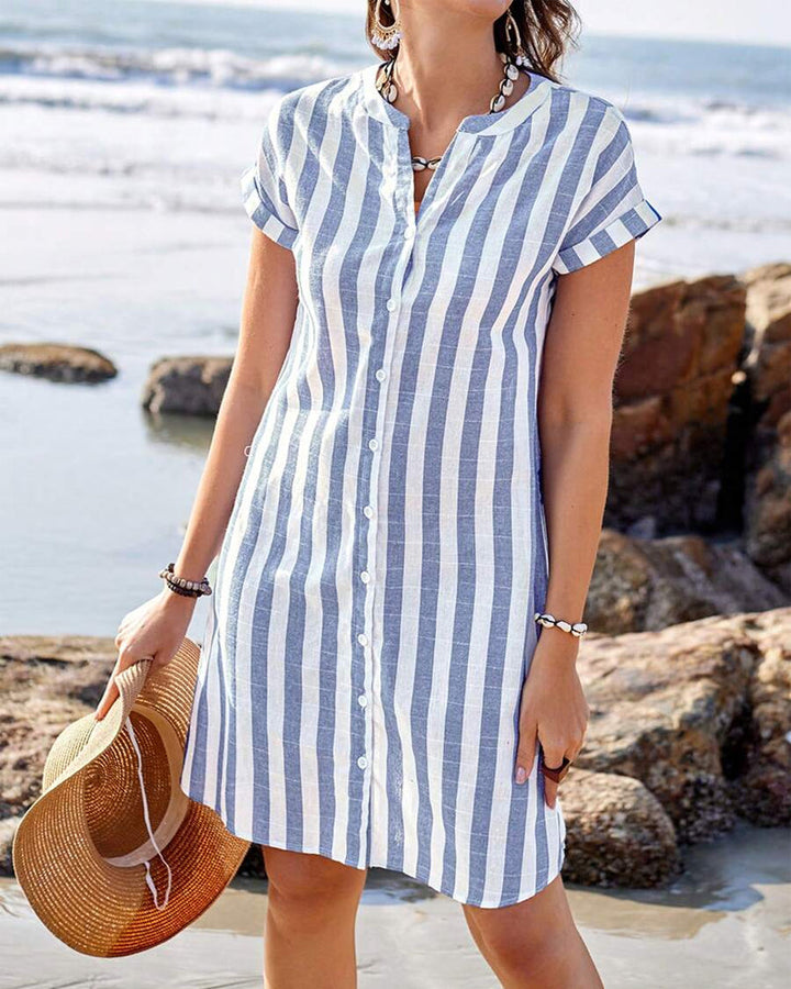 Isabelle™ | Striped Cotton Summer Dress