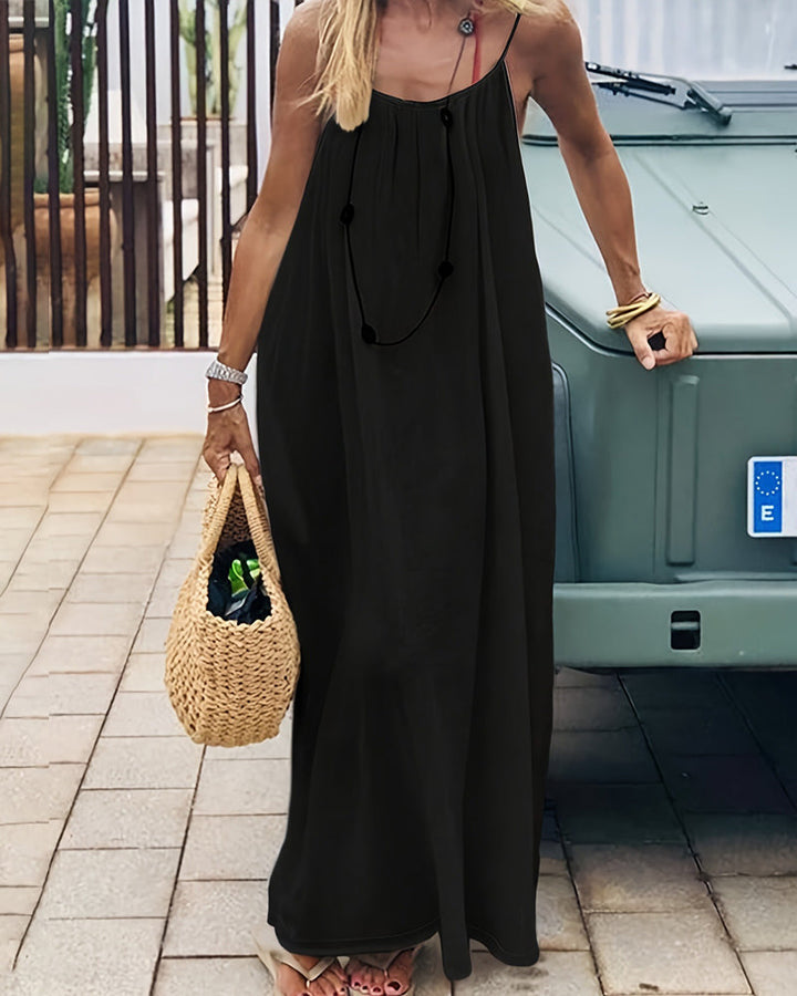 Coraline™ | Solid Colour Backless Cami Dress