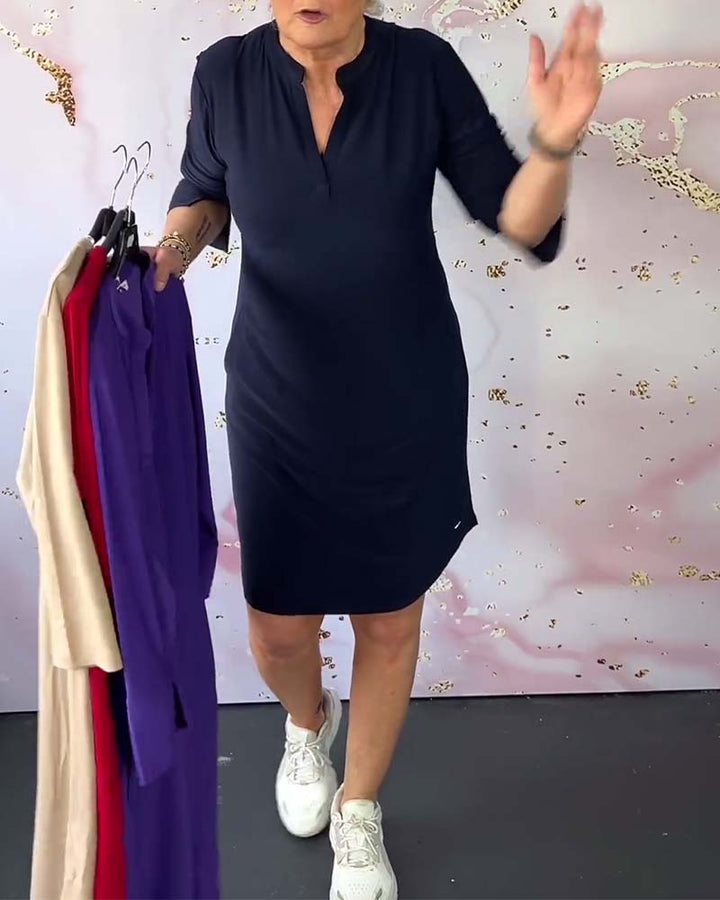 ELORIN™ | ELEGANT V-NECK MIDI DRESS