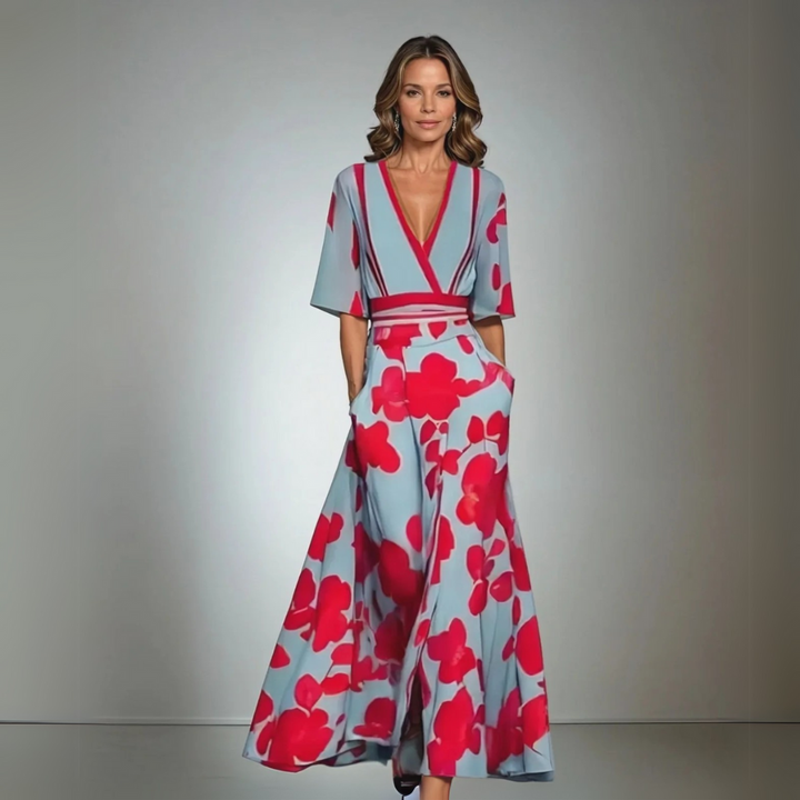 Jamie - Elegant Dress with Floral Pattern