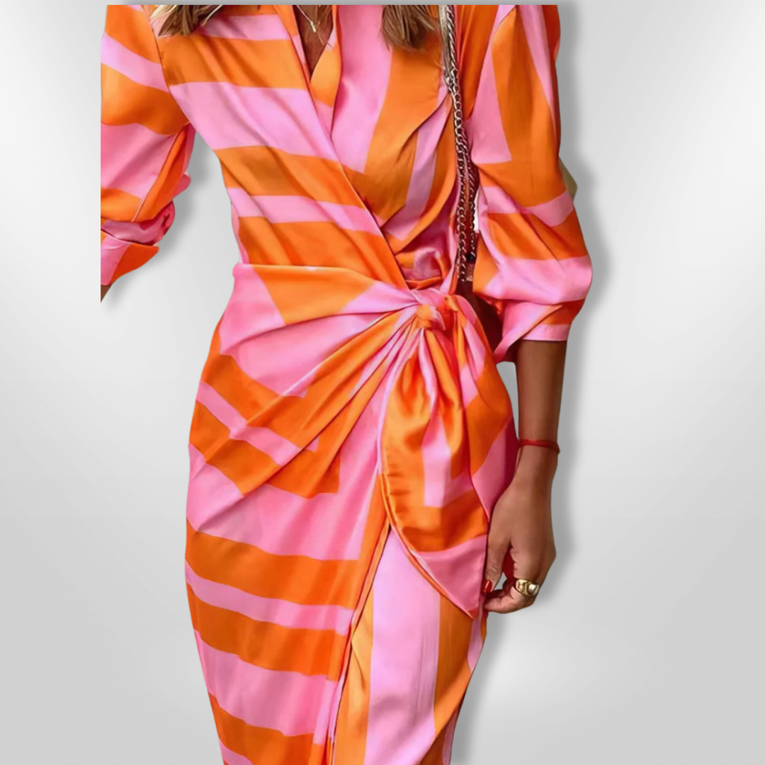 SOLANA Printed Wrap Dress