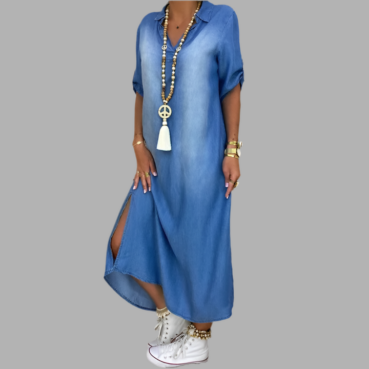 LEA™ |Long Denim Style Dress