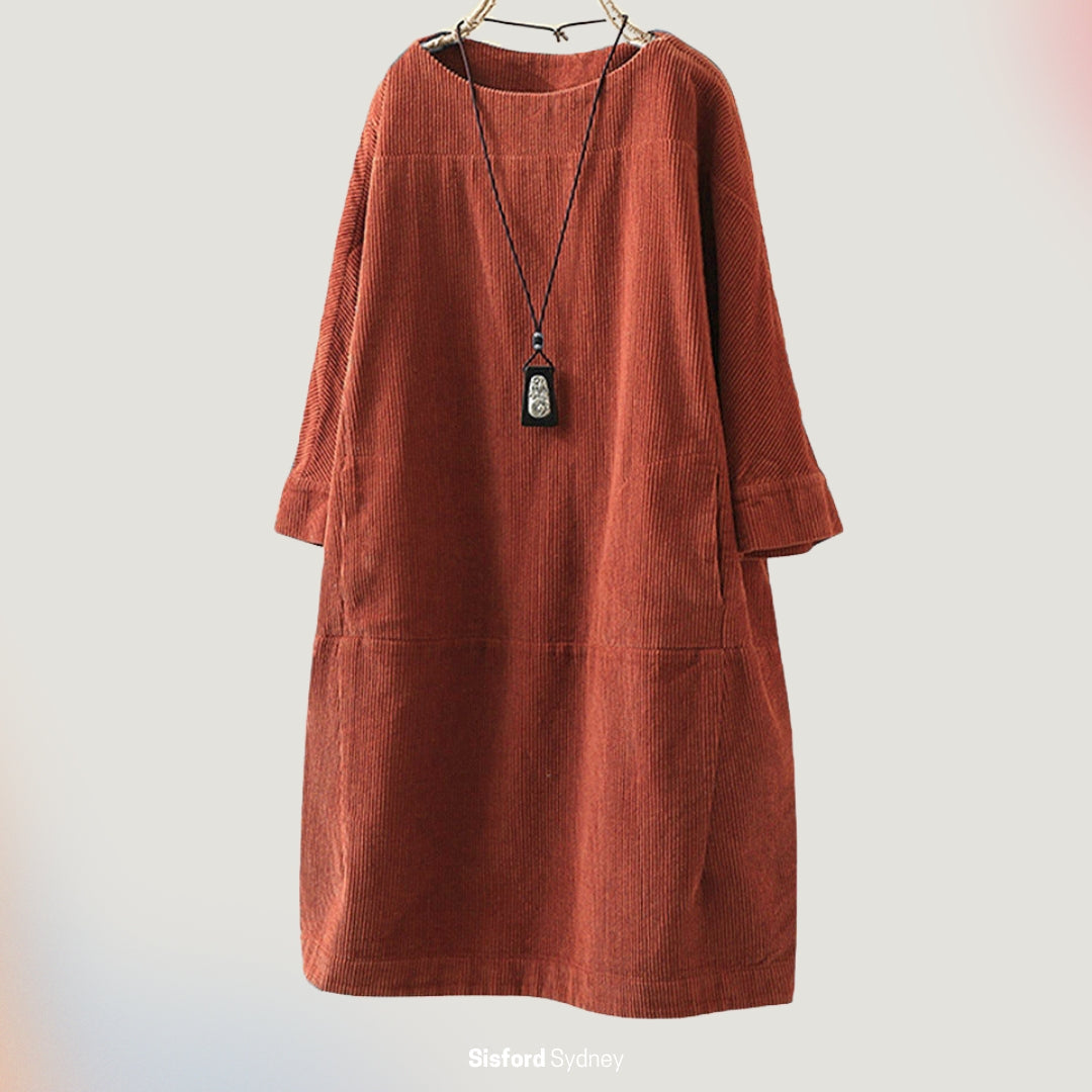 Amy Relaxed Corduroy Midi Dress