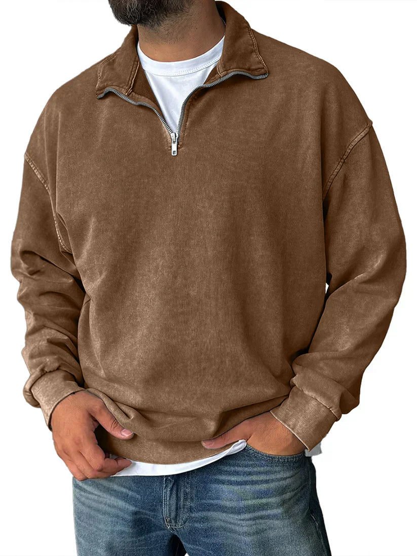 Casual Half Zip Collar Sweatshirt