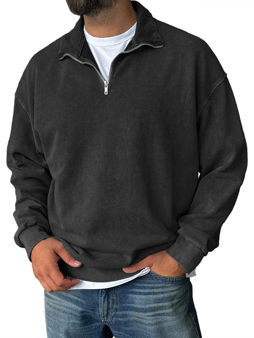 Casual Half Zip Collar Sweatshirt