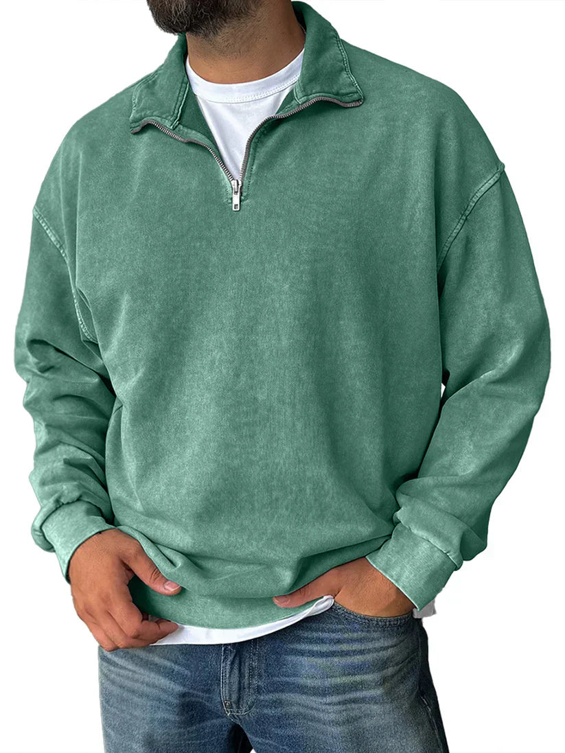 Casual Half Zip Collar Sweatshirt