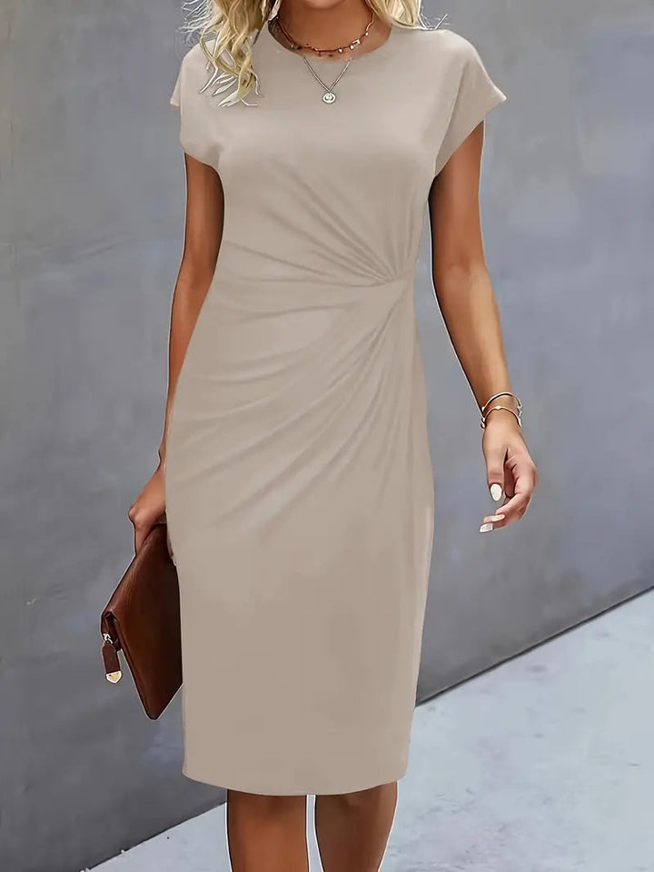 Adelina Stylish Round Neck Dress