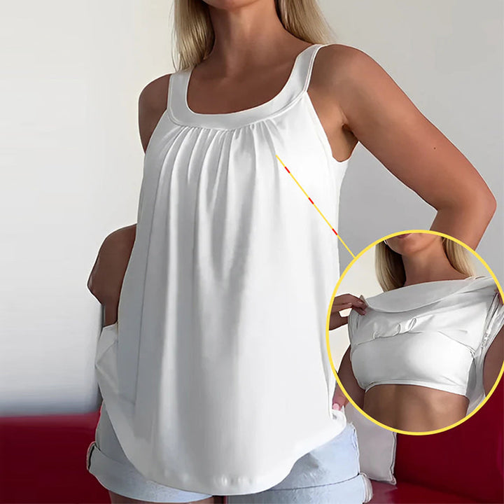 Séverina | Pleated Strapless Top in Solid Colour