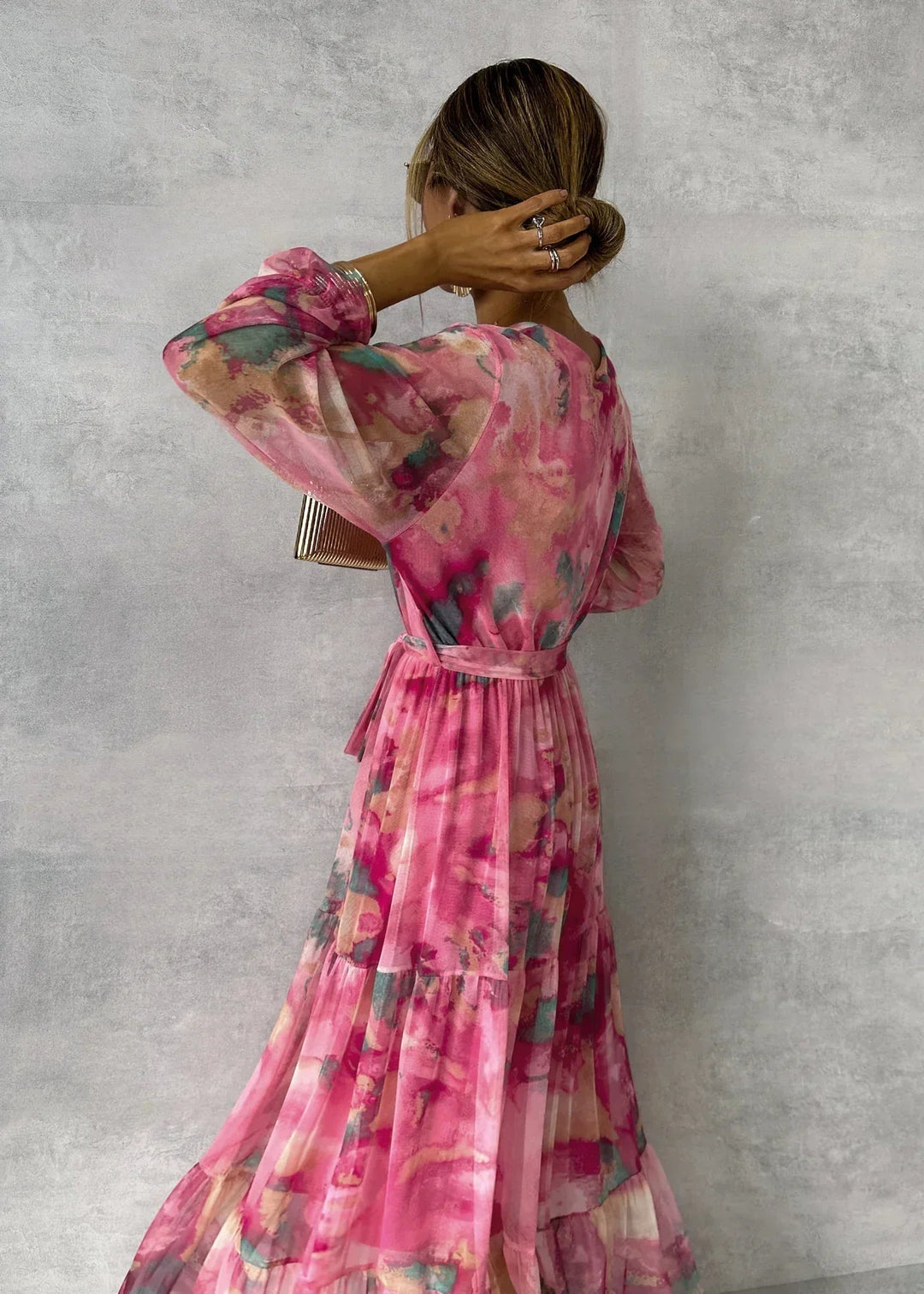 Meli | wrap dress with floral pattern