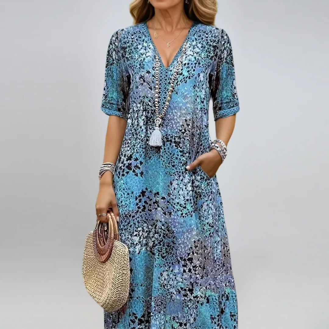 Harper Vibrant Print Midi Dress