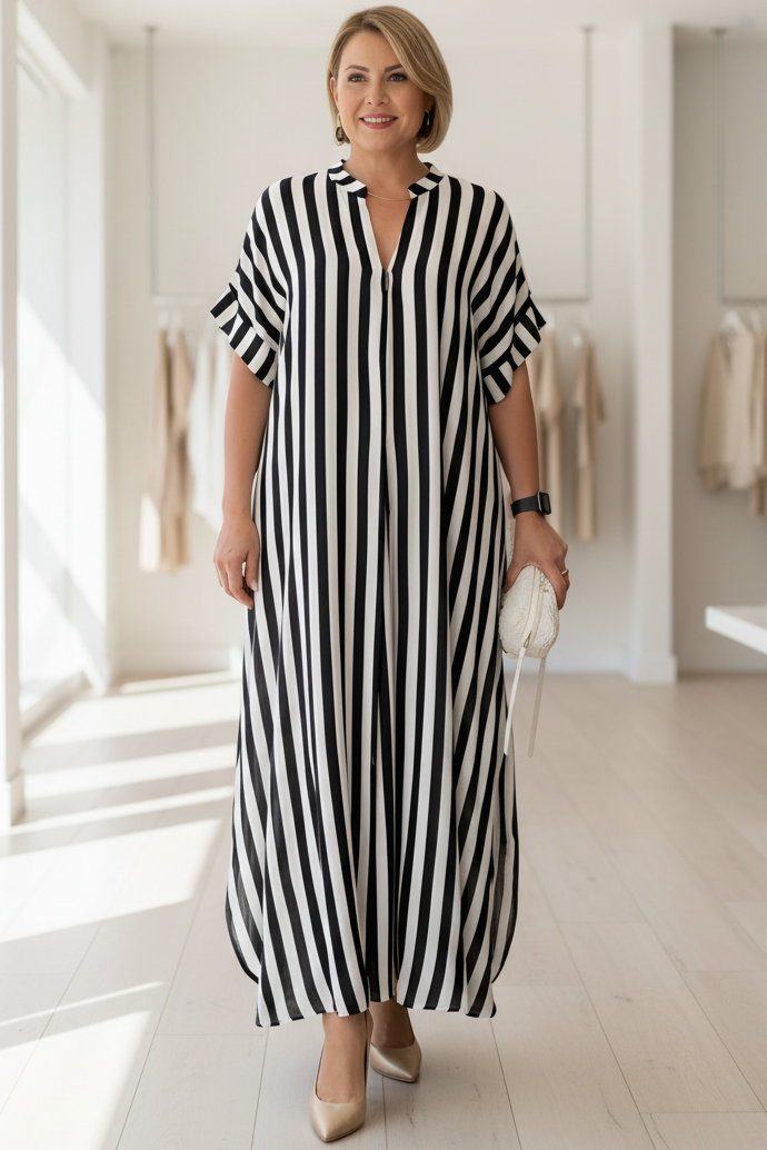 Amélie | Striped Maxi Dress