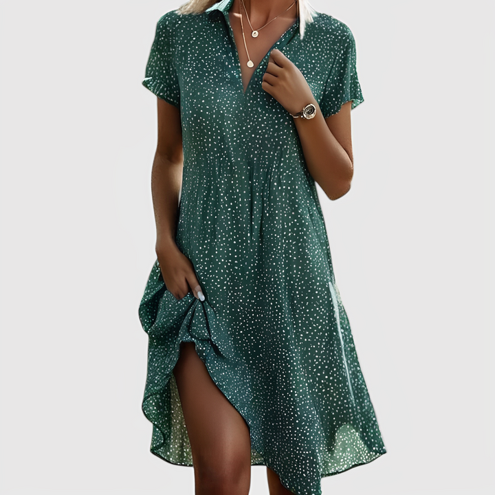 Clarisse | Short Sleeve Midi Dress