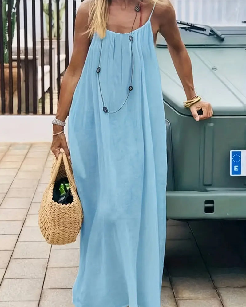 Coraline™ | Solid Colour Backless Cami Dress