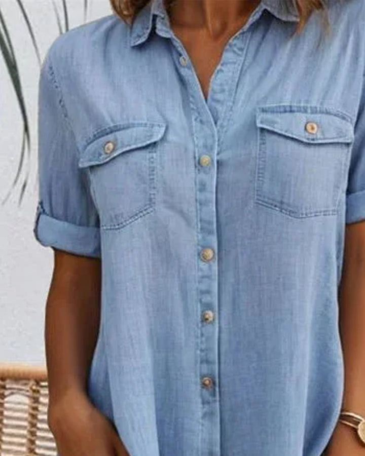 Elise  | Casual Denim Shirt Dress