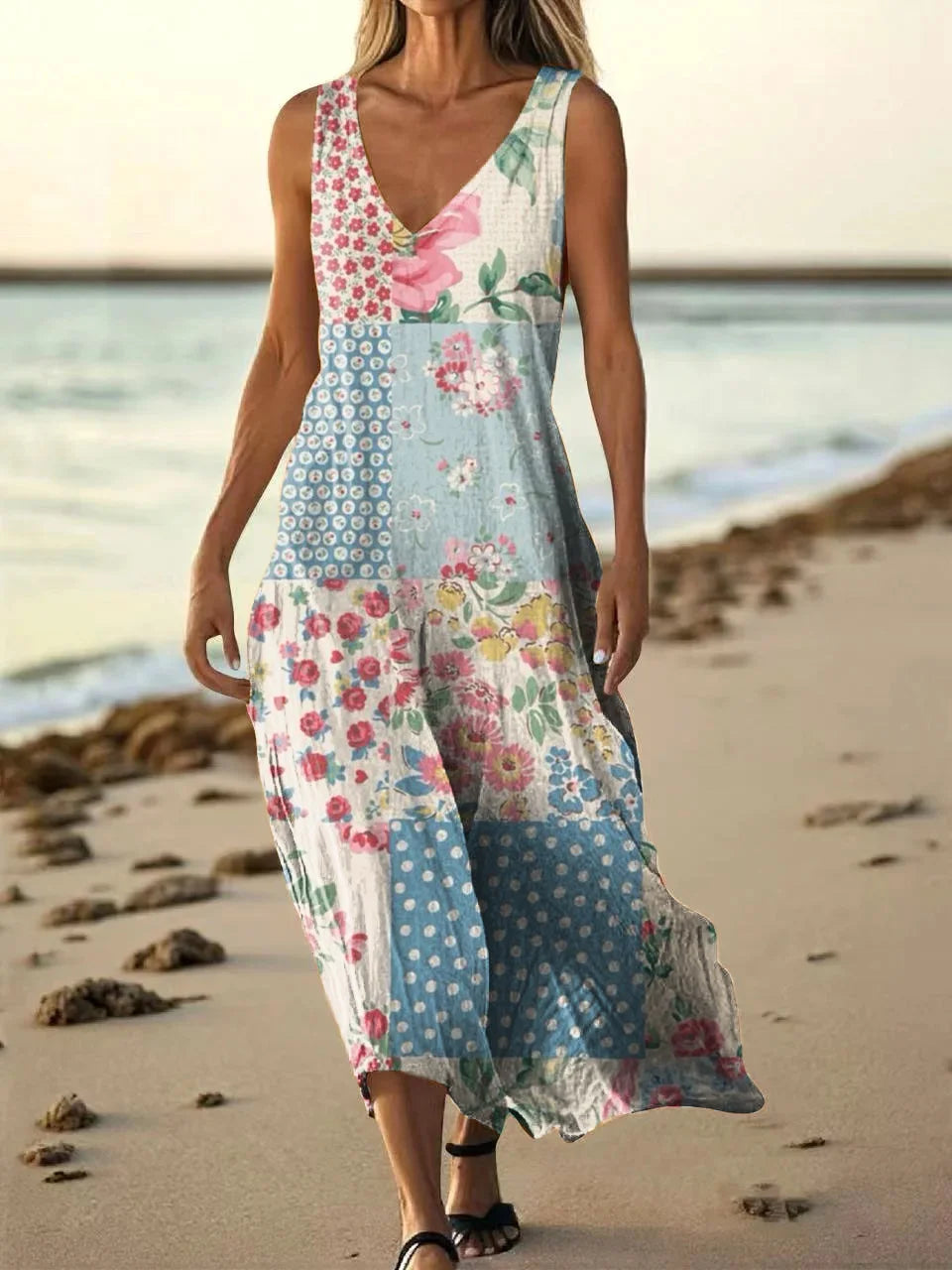 Naima – Ethnic Totem Print Dress