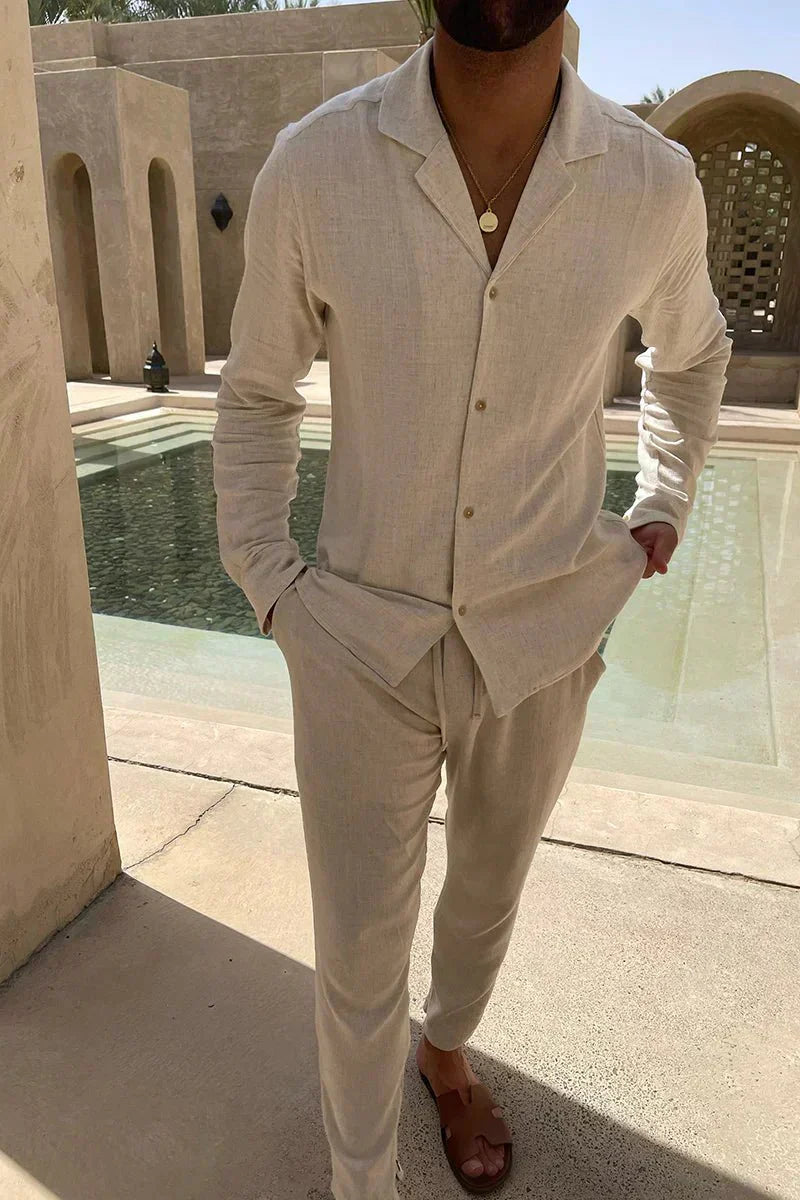 Beau | Casual Cotton-Linen Men’s Set