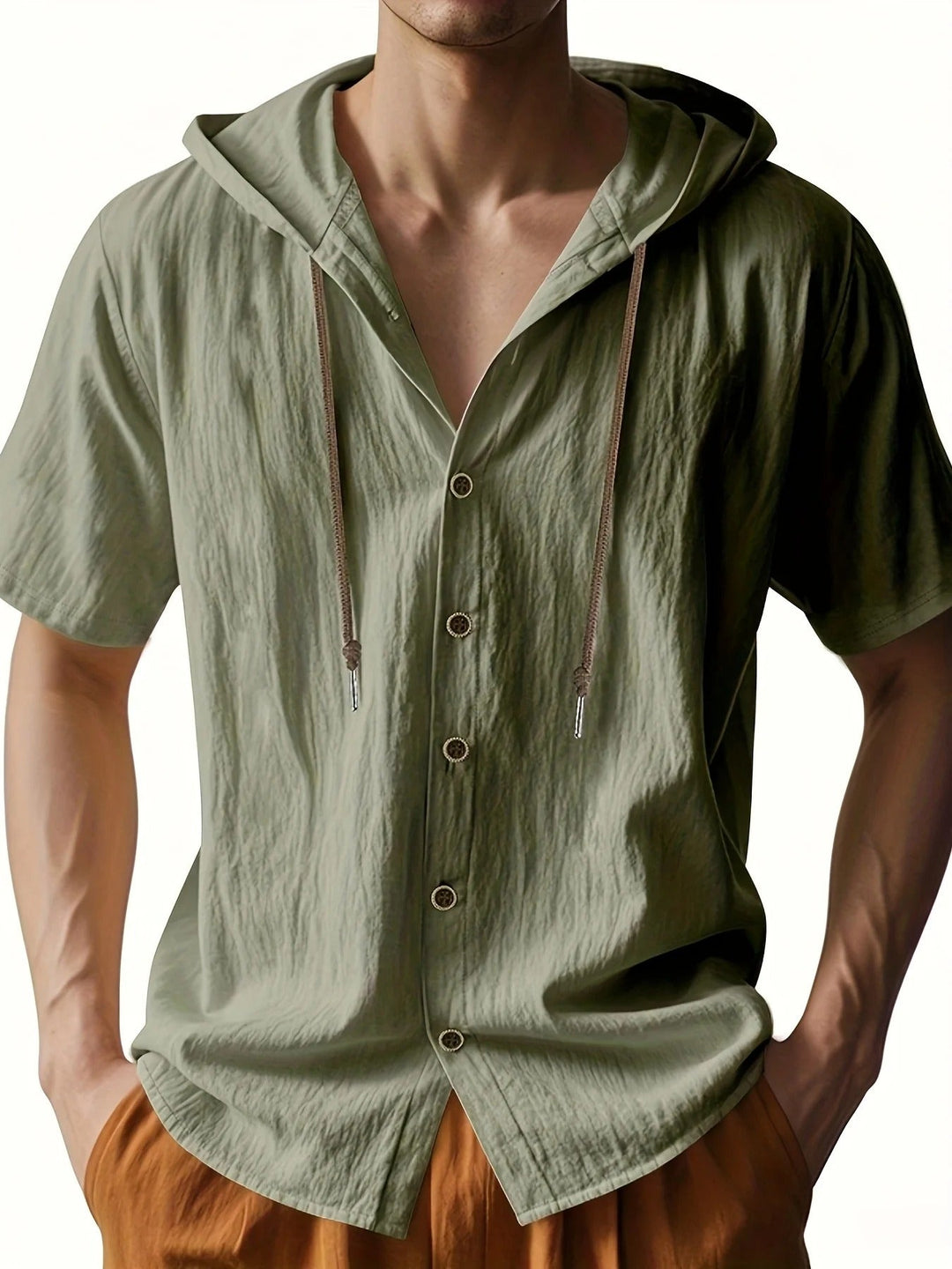Cairo | Casual Hooded Button-Up Shirt