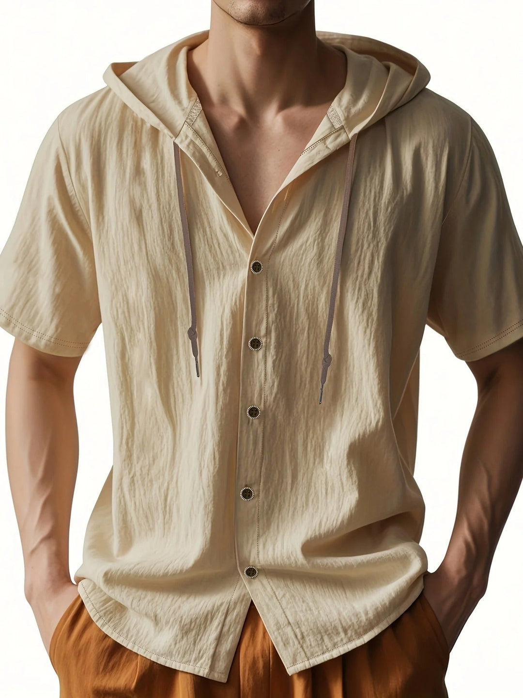 Cairo | Casual Hooded Button-Up Shirt