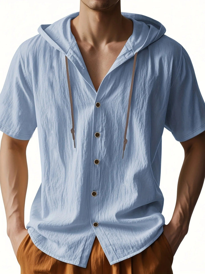 Cairo | Casual Hooded Button-Up Shirt