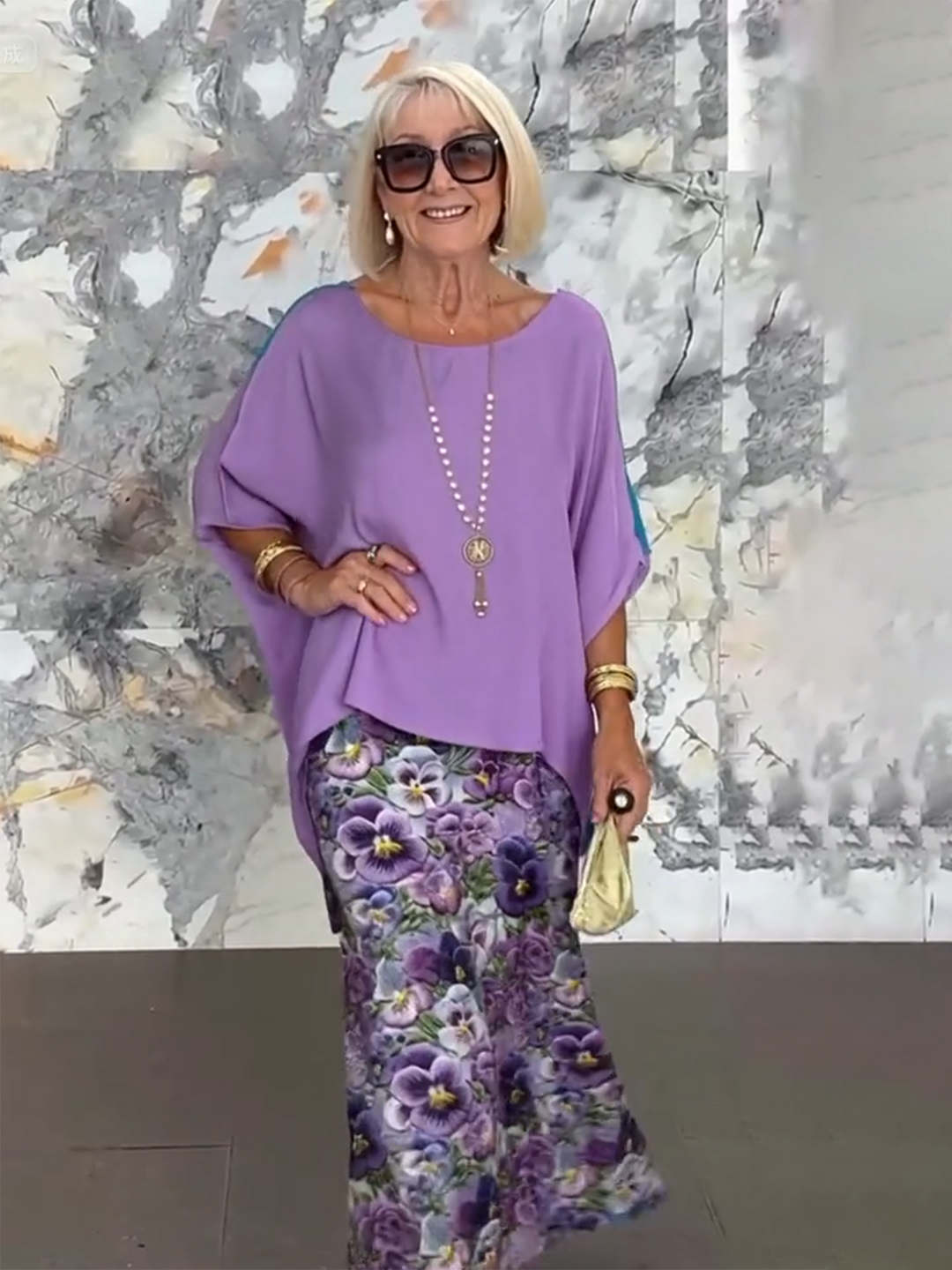 Fiona Gradient Clover Art Print Dress