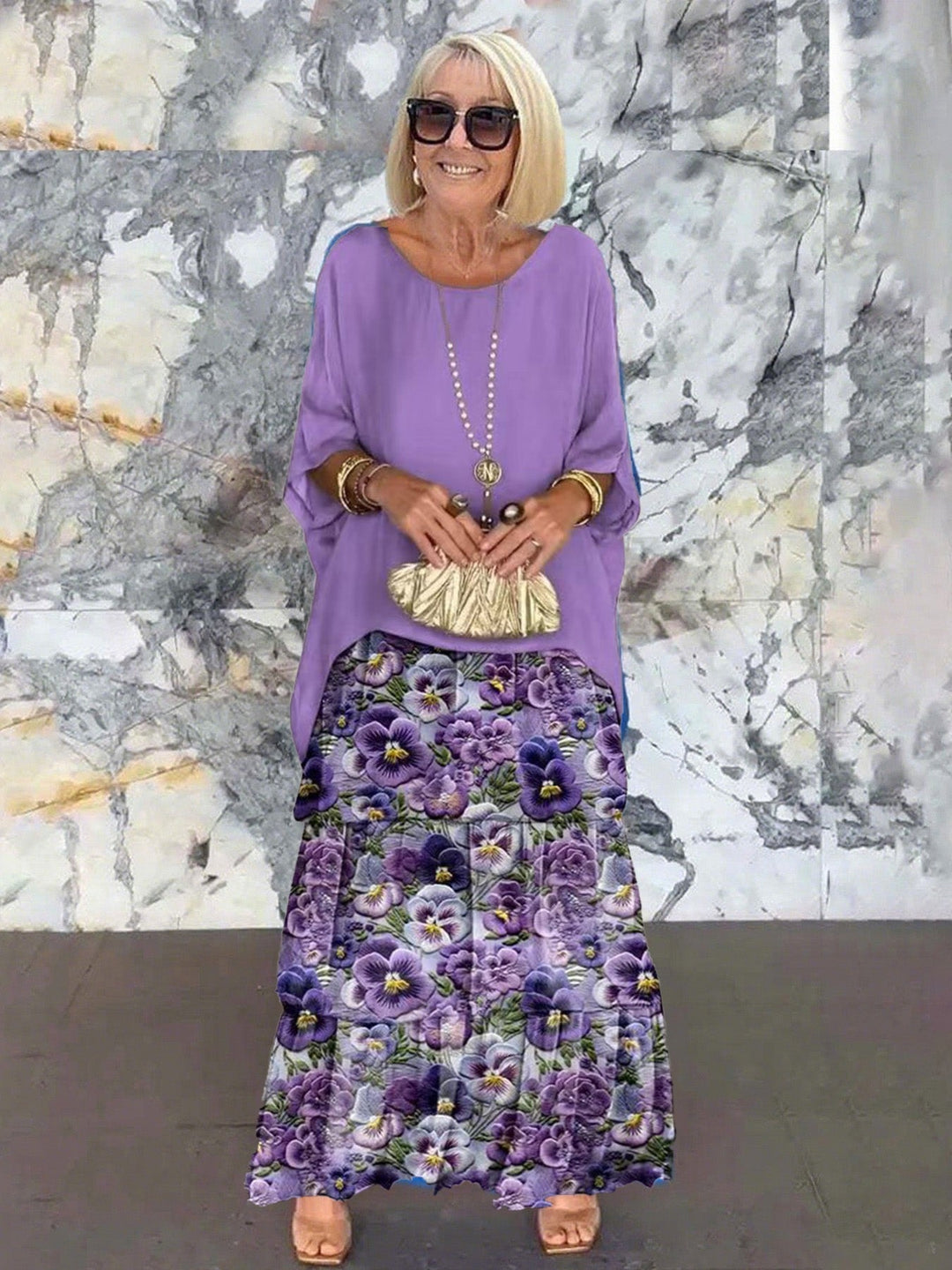 Fiona Gradient Clover Art Print Dress