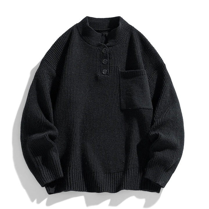 Elliot | Minimalist Knit Button Sweater
