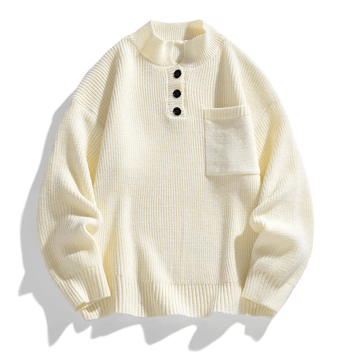 Elliot | Minimalist Knit Button Sweater