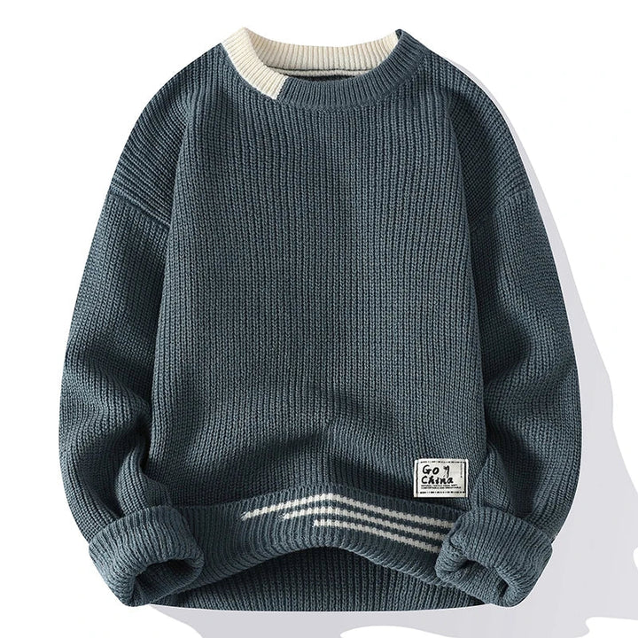 Emric | Contrast-Trim Knit Pullover