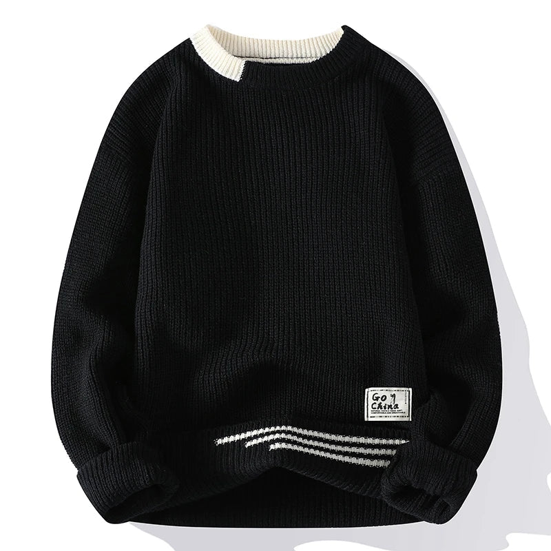 Emric | Contrast-Trim Knit Pullover