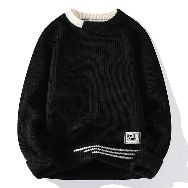 Emric | Contrast-Trim Knit Pullover