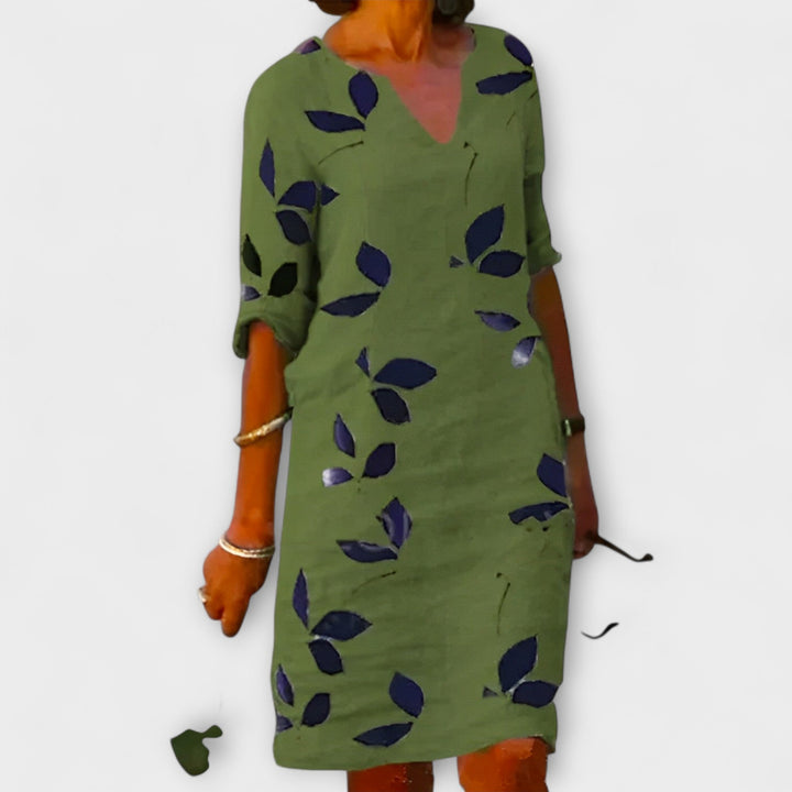 Malende Leaf Print Flow Dress