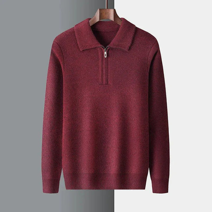 Harvey | Elegant Quarter-Zip Knit Sweater