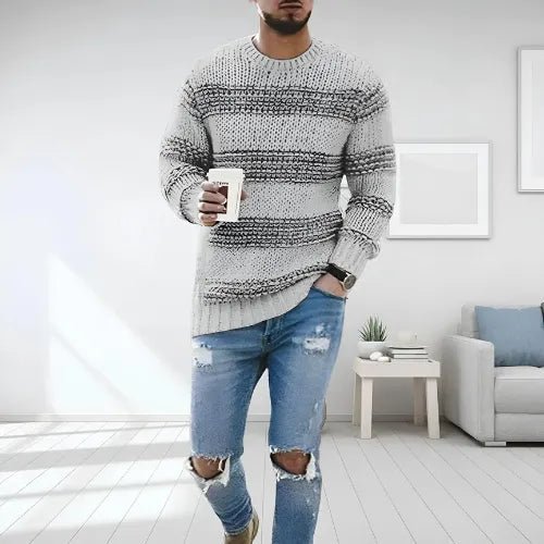 Kaelen | Relaxed Striped Knit Sweater