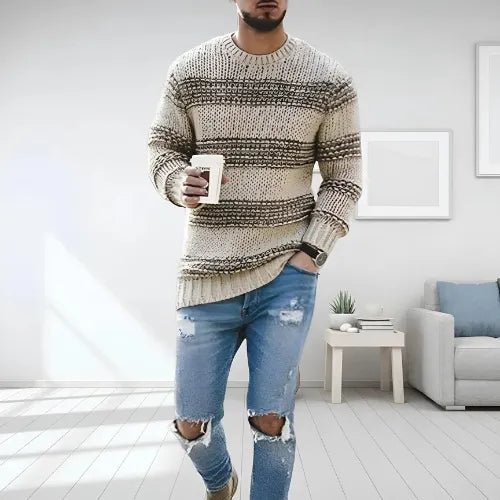 Kaelen | Relaxed Striped Knit Sweater