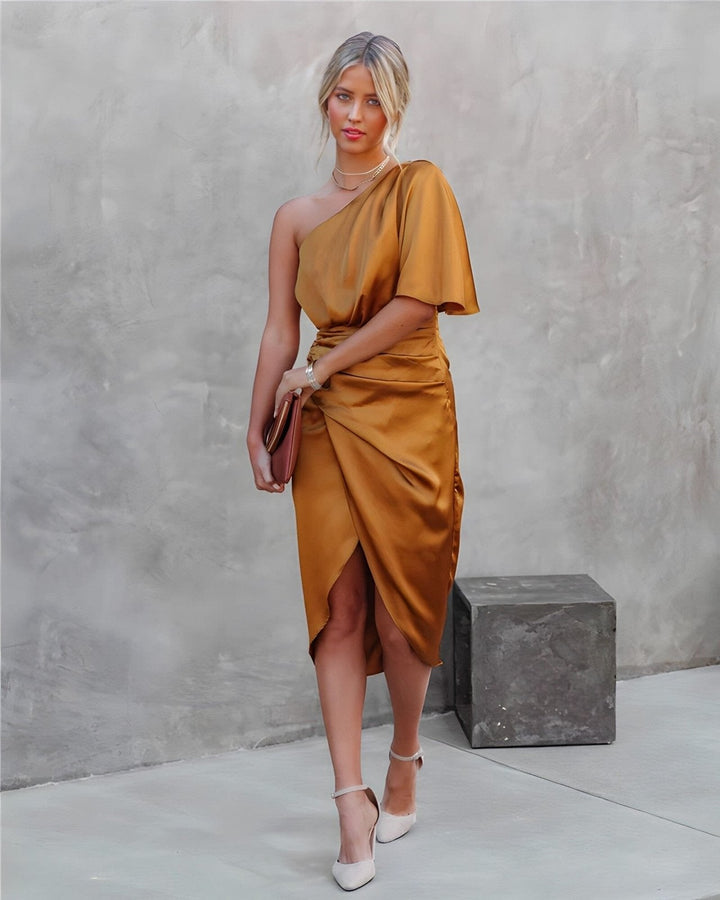 ELARA | SILK SPLIT DRESS