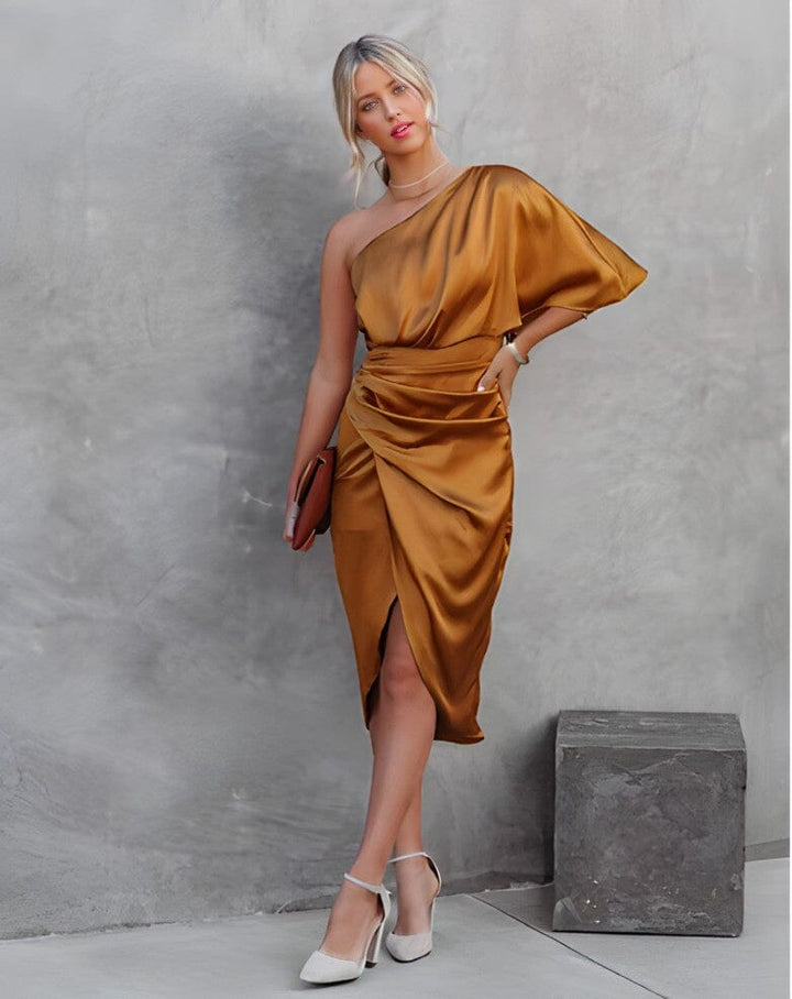 ELARA | SILK SPLIT DRESS