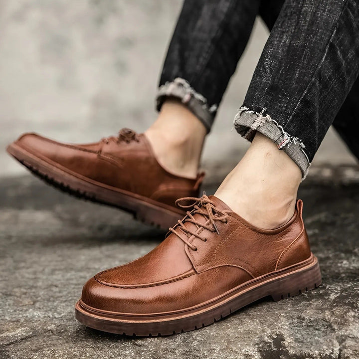 Marcello | Vintage Faux Leather Men’s Shoes
