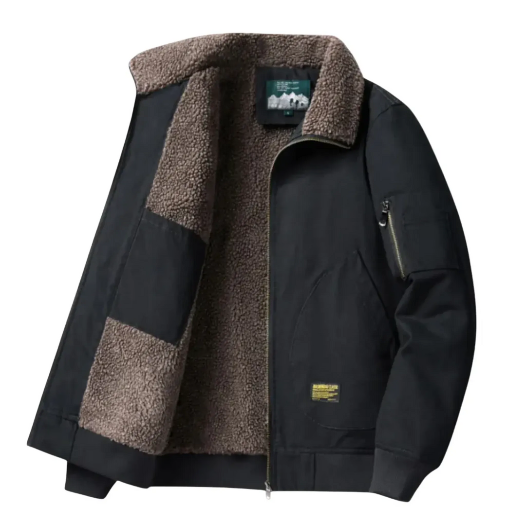 Jan Sherpa-Lined Bomber Jacket