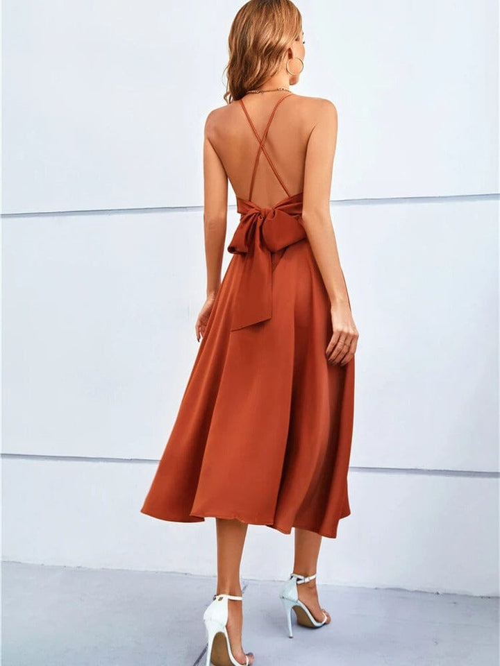 LUCI | STRAPLESS SILK MAXI DRESS